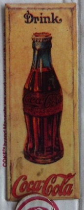 9339-2 € 2,50 coca cola ijzeren magneet 8x3cm